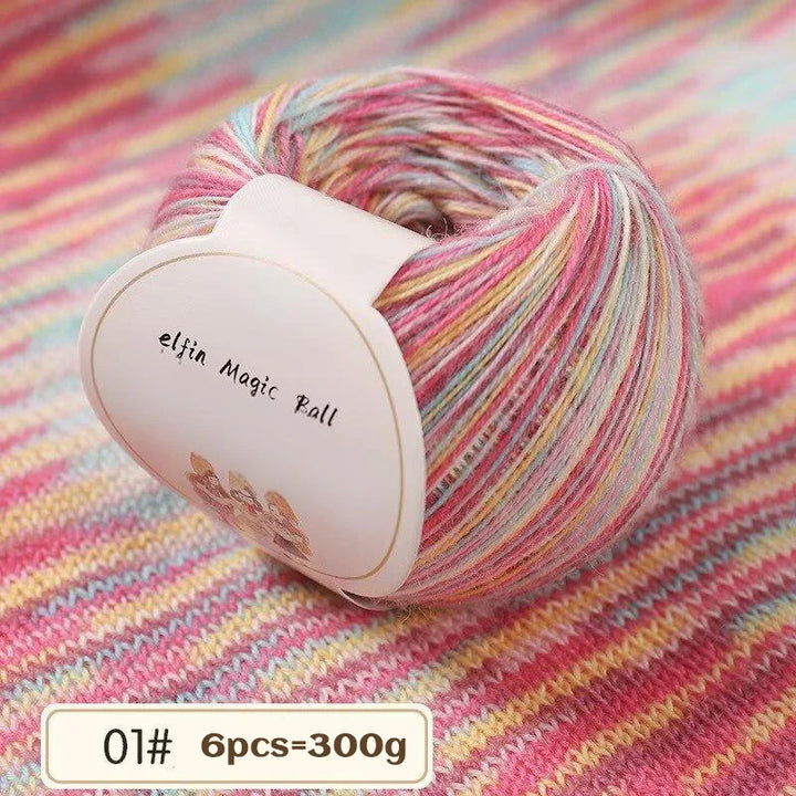 300g Premium Gradient Fine Wool Yarn – Soft Knitting & Crochet Yarn for Sweaters, Scarves, Hats & Shawls (DIY Craft Yarn Balls)
