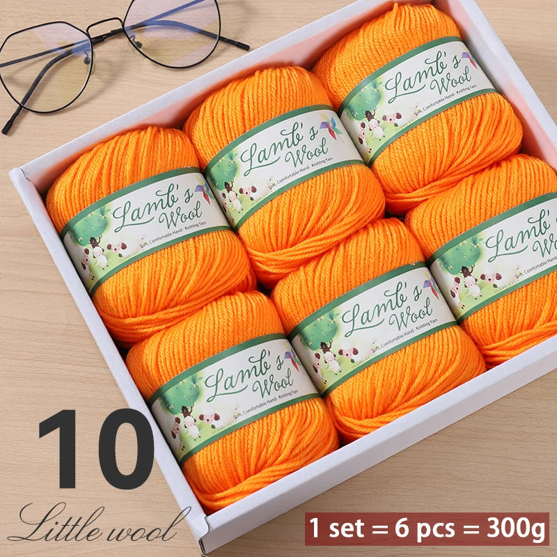 Very Soft Lamb Wool Yarn – Medium-Thick High-Quality Wool for Knitting Sweaters, Scarves & Accessories