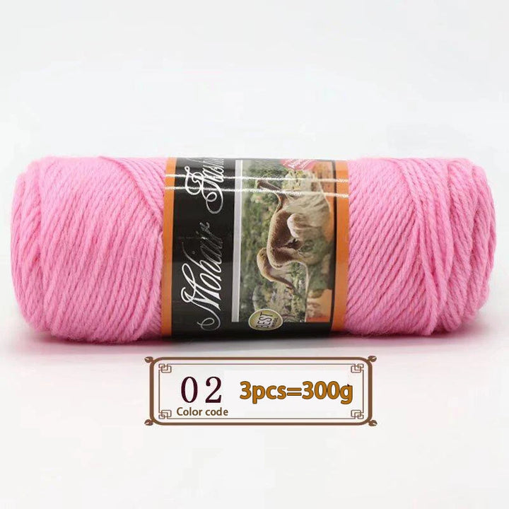 300g Colorful Mohair Alpaca Yarn – Soft Knitting Yarn for Sweaters, Scarves, Hats & DIY Crafts