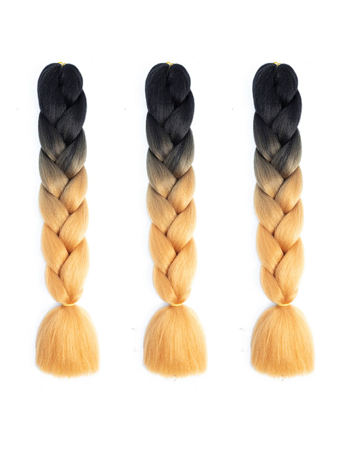 3 Packs 24 Inch Rainbow Braiding Hair Extensions – Ombre Synthetic Jumbo Braid Hair for Crochet Braids (Rose Red)
