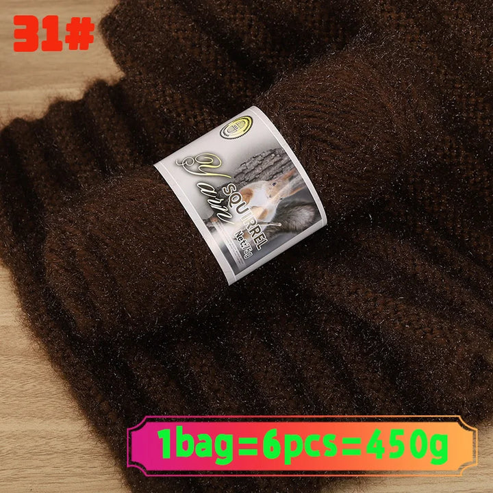 Thick Imitation Fur Yarn Ball – Soft DIY Knitting Yarn for Hats, Scarves, Coats & Shawls