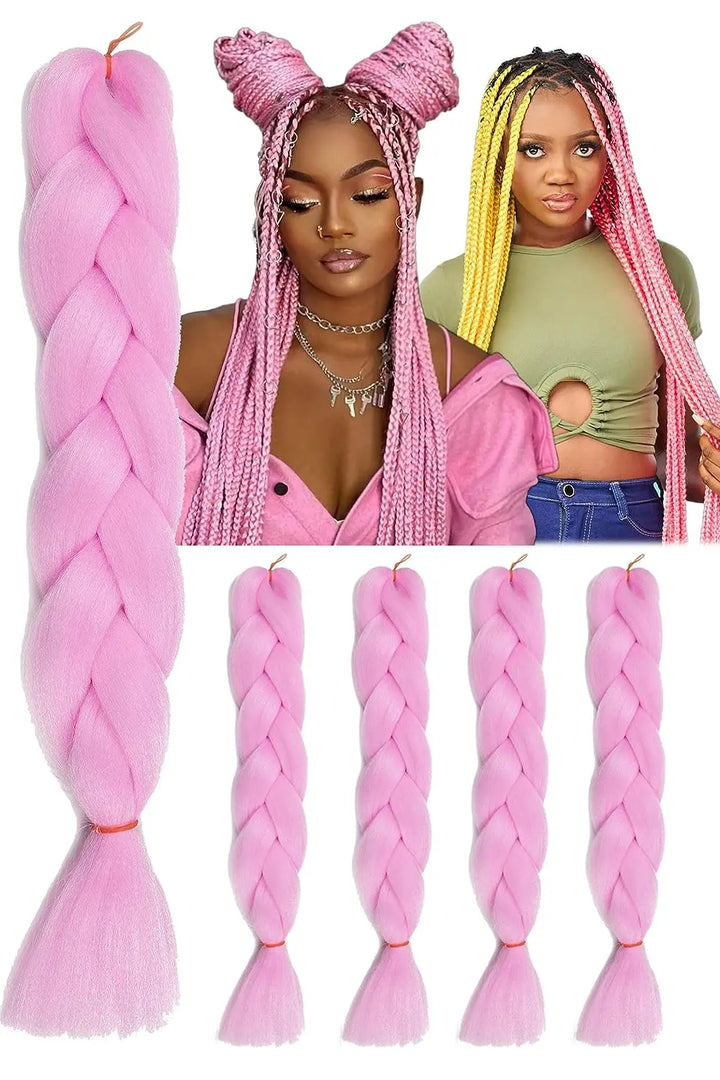 24 Inch Jumbo Braiding Hair – Synthetic Kanekalon Afro Ombre Extensions for Children’s Braids
