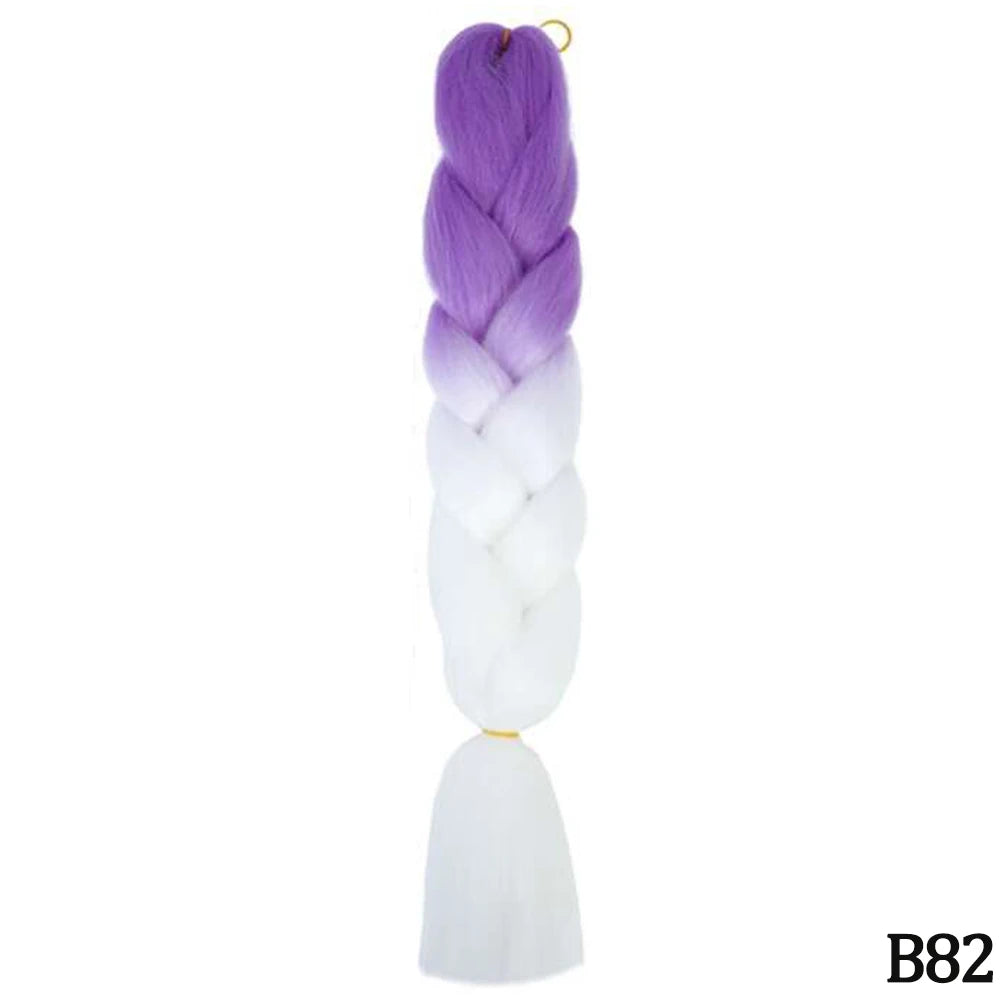 24” Synthetic Yaki Braids – Kanekalon Ombre Jumbo Braiding Hair Extensions 22