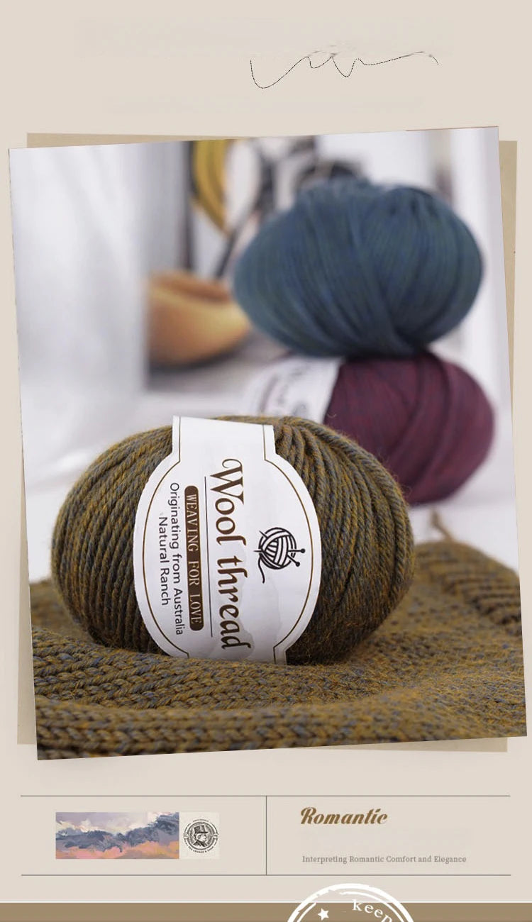 Rainbow Gradient Alpaca Wool Yarn – Medium Thick Knitting Yarn for Sweaters, Scarves, Shawls & DIY Crafts