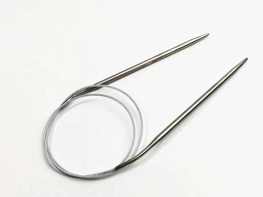 Stainless Steel Circular Knitting Needles – Metal Loop Needles for Sweaters, Scarves & DIY Knitting