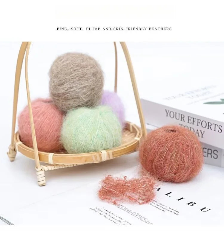 250g Long-Haired Mohair Yarn – Soft Fluffy Knitting Yarn for Sweaters, Scarves & Coats (10 Pieces/Bag)