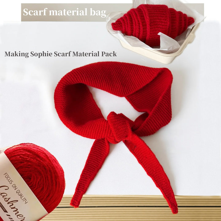 Sophie’s Small Scarf Knitting Kit – Soft Cashmere Yarn for Autumn & Winter Scarves (Men & Women)