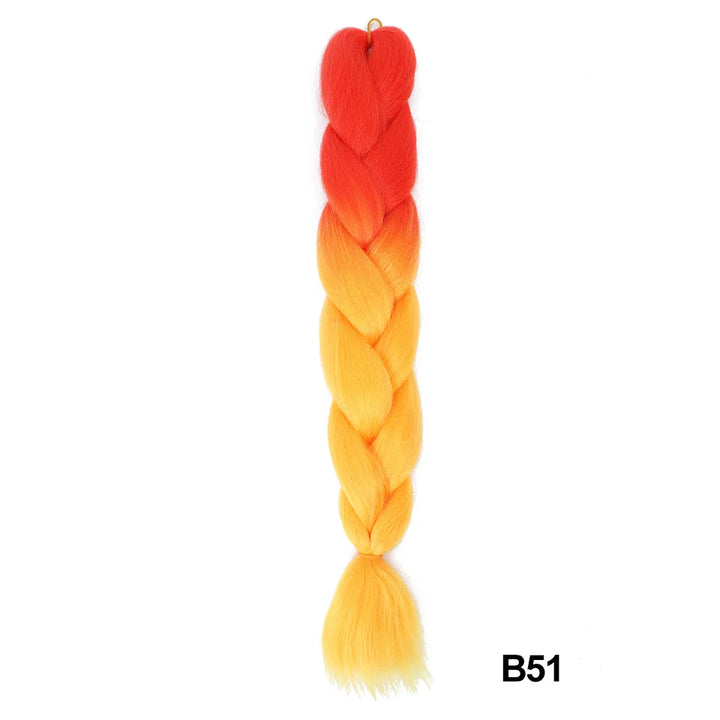 Synthetic 24 Inch 100g Ombre Jumbo Braiding Hair – Kanekalon Twist Extensions