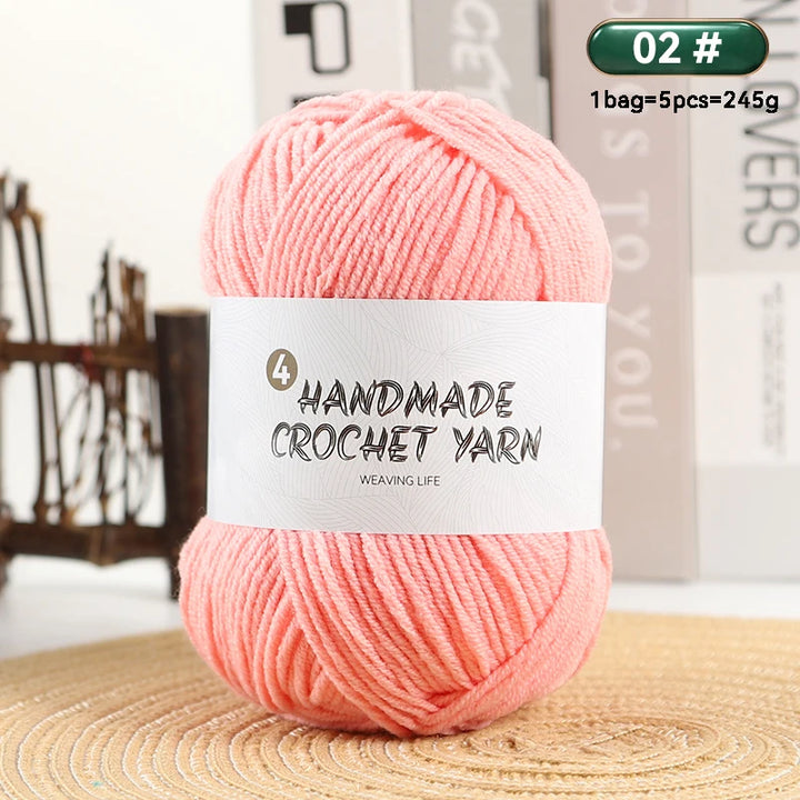 High-Quality 4-Ply Acrylic Yarn – Soft & Lightweight Knitting Yarn for Sweaters, Scarves, Coats, Gloves & DIY Crafts