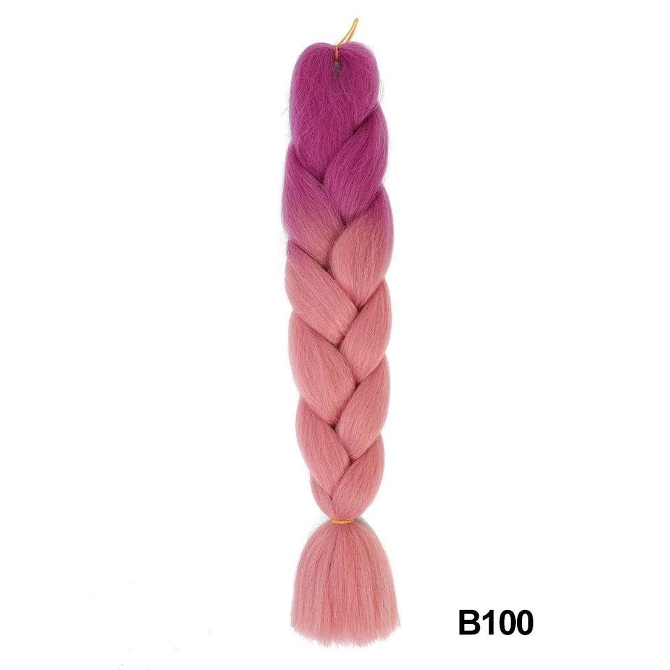 Synthetic 24 Inch 100g Ombre Jumbo Braiding Hair – Kanekalon Twist Extensions