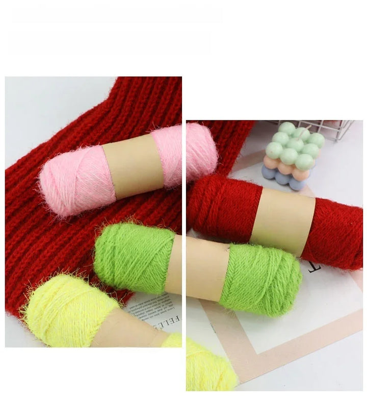 500g Soft Fluffy Bulky Yarn (5 Pack) – Hand-Knitting Yarn for Sweaters, Scarves, Coats & DIY Crafts