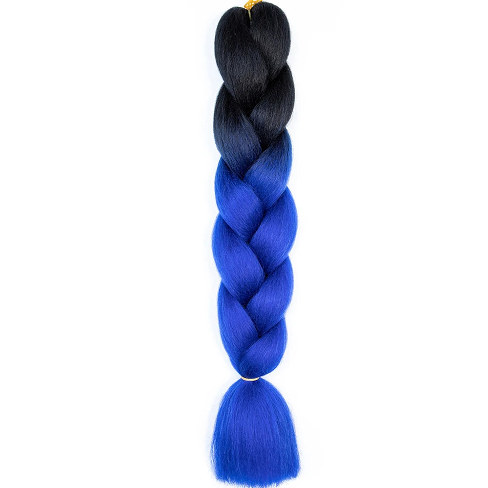 24 Inch Jumbo Braids Extensions – Synthetic Afro Ombre Kanekalon Braiding Hair for Children 22