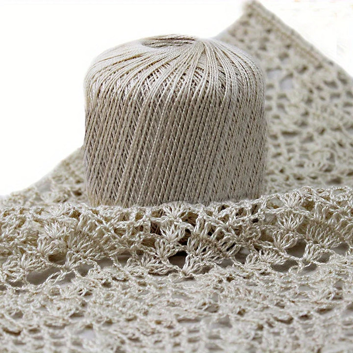 200g No. 8 Pearl Lace Yarn (4 Skeins) – Fine Crochet & Knitting Yarn for Shawls, Summer Sweaters, Scarves & Hats