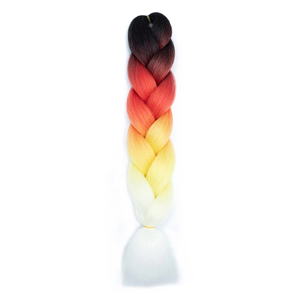 24 Inch Jumbo Braids Extensions – Synthetic Afro Ombre Kanekalon Hair for Children