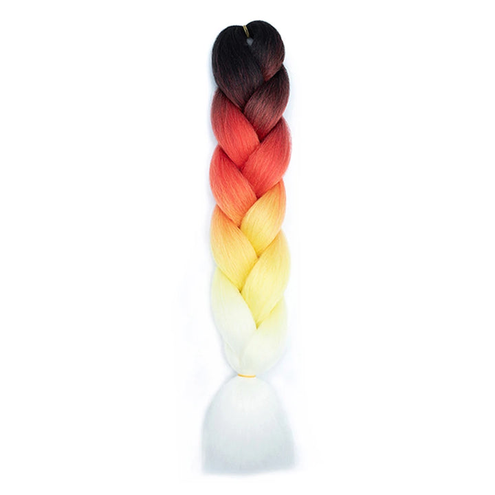 24 Inch Jumbo Braids Extensions – Synthetic Afro Ombre Kanekalon Hair for Children