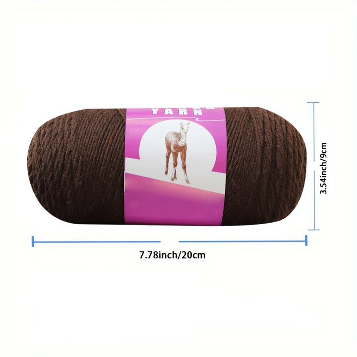 Large Skeins of Medium-Thick Alpaca Yarn – Beginner-Friendly Knitting Yarn for Sweaters, Scarves & Gloves