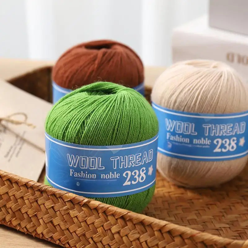 300g 238 Pure Wool Yarn (6 Pack) – High-Quality Knitting Yarn for Sweaters, Vests & Hats