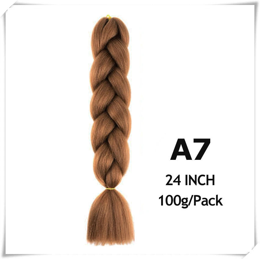 Pre-Stretched Jumbo Braiding Hair – 24 Inch Ombre Purple Synthetic Crochet Extensions for Women
