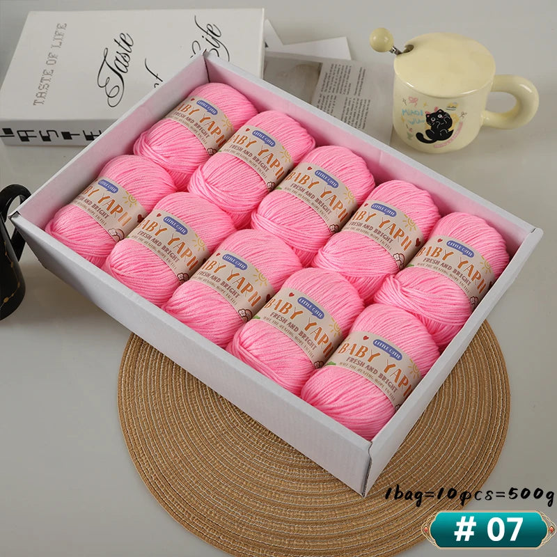 Soft Wool Blended 6-Strand Yarn – Skin-Friendly Knitting Yarn for Sweaters & Crafts