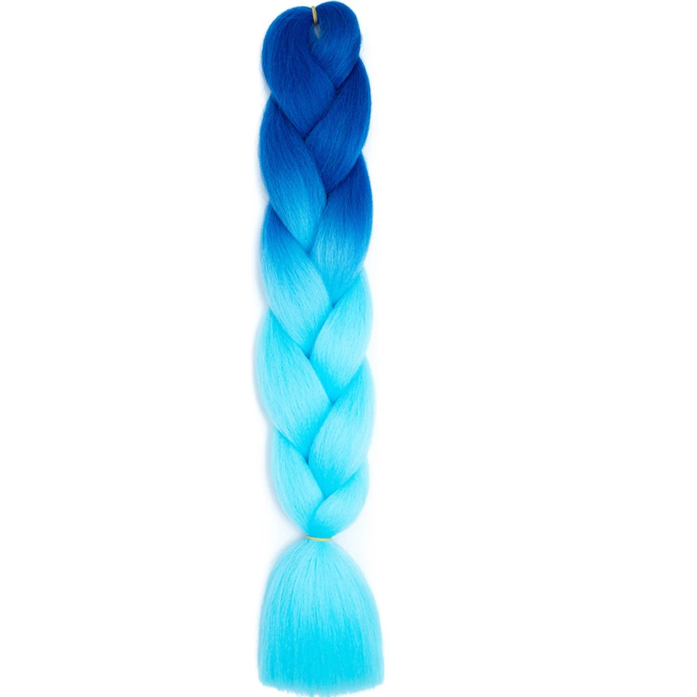 24 Inch Jumbo Braids Extensions – Synthetic Afro Ombre Kanekalon Braiding Hair for Children 22
