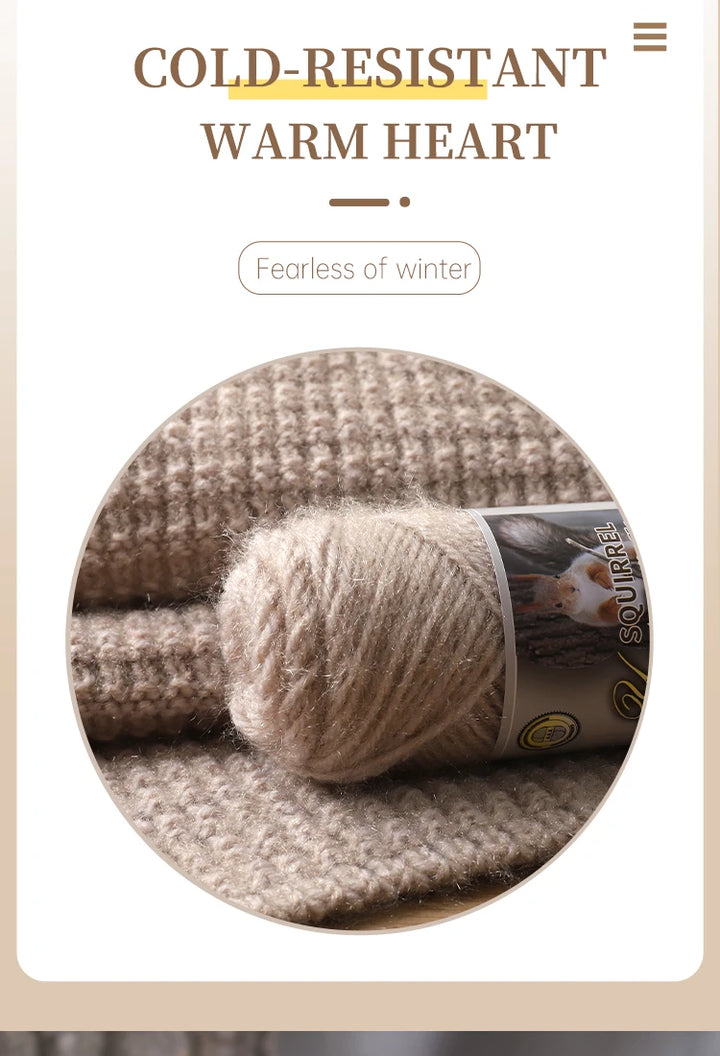 Thick Imitation Fur Yarn Ball – Soft DIY Knitting Yarn for Hats, Scarves, Coats & Shawls