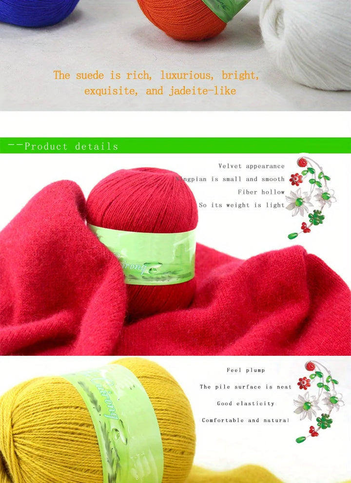 400g Luxury Cashmere Yarn Set (8 Pieces) – Combed Goat Wool for Sweaters, Scarves, Pants & Winter Knitwear