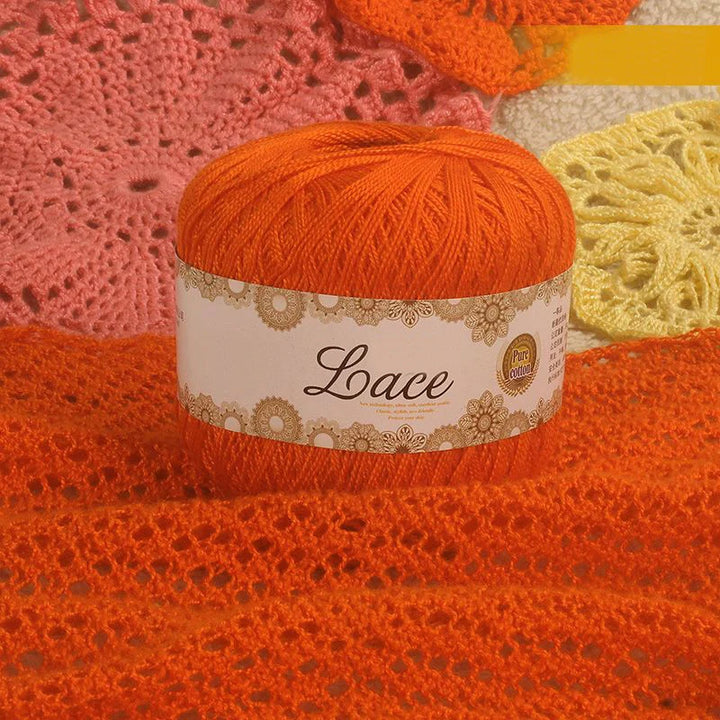 200g No. 8 Pearl Lace Yarn (4 Skeins) – Fine Crochet & Knitting Yarn for Shawls, Summer Sweaters, Scarves & Hats