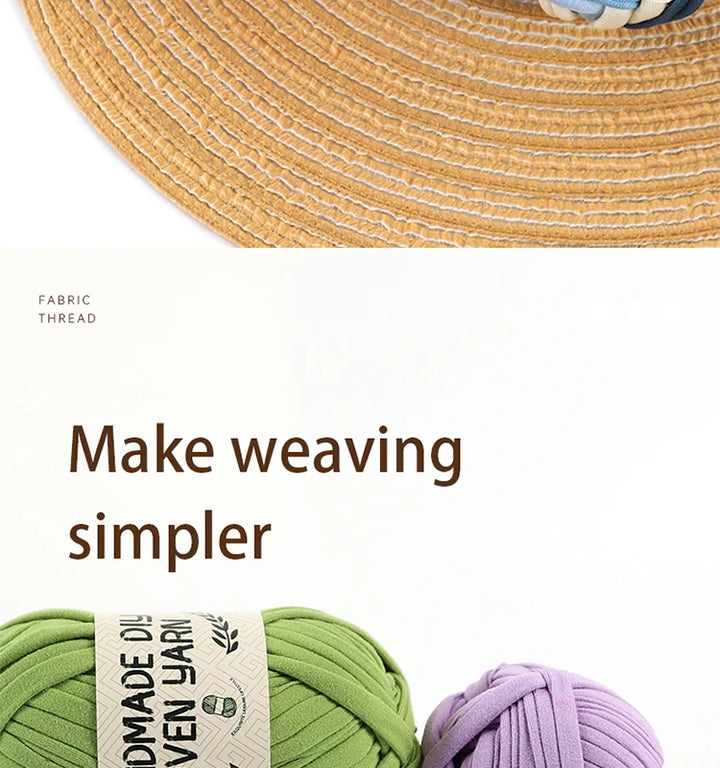 High-Quality Polyester Fabric Yarn – High-Elastic Yarn for Bags, Slippers & DIY Handmade Crafts