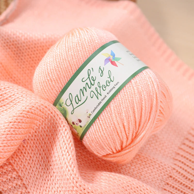 Very Soft Lamb Wool Yarn – Medium-Thick High-Quality Wool for Knitting Sweaters, Scarves & Accessories