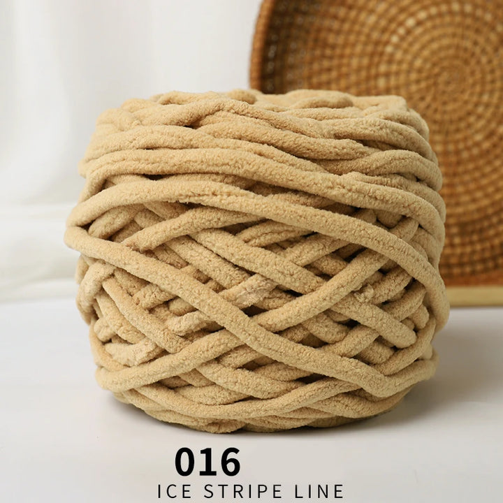 3pcs Ice-Striped Soft Thick Yarn – Handcrafted Yarn for Scarves, Hats, Slippers & DIY Projects