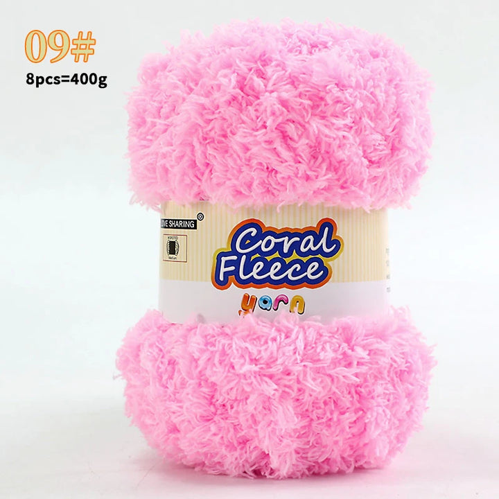 Soft Coral Yarn – Fluffy, Skin-Friendly Knitting Yarn for Sweaters, Scarves & DIY Winter Wearables