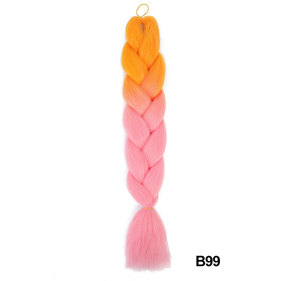 Synthetic 24 Inch 100g Ombre Jumbo Braiding Hair – Kanekalon Twist Extensions