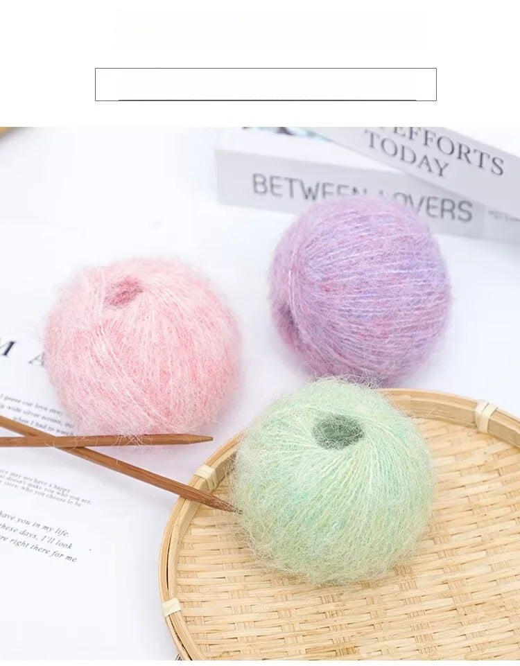 250g Long-Haired Mohair Yarn – Soft Fluffy Knitting Yarn for Sweaters, Scarves & Coats (10 Pieces/Bag)