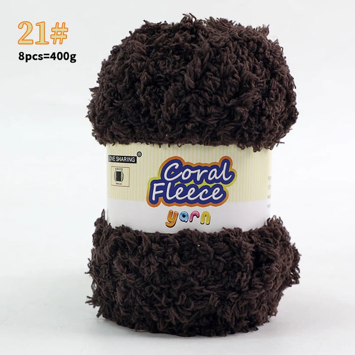 Soft Coral Yarn – Fluffy, Skin-Friendly Knitting Yarn for Sweaters, Scarves & DIY Winter Wearables