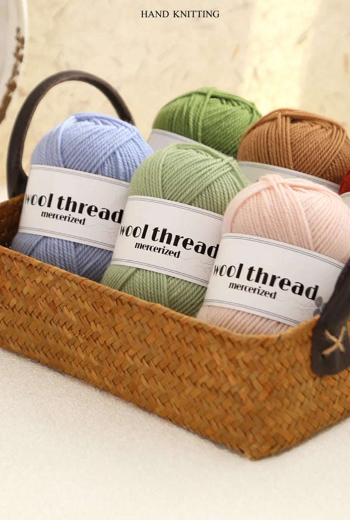 300g 100% Pure Wool Yarn (6 Pieces) – Soft Warm Knitting Yarn for Sweaters, Hats, Scarves & Winter DIY Projects