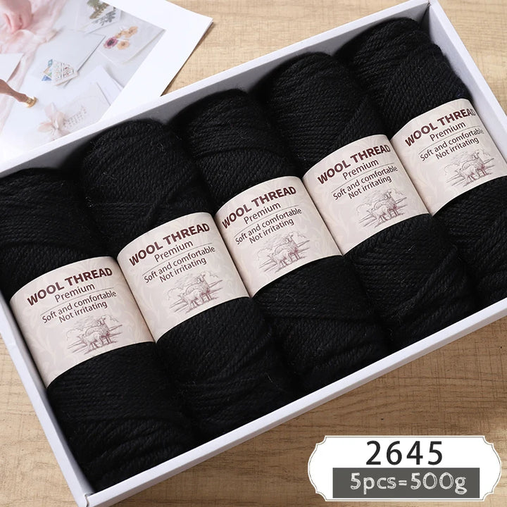 500g Thick Alpaca Wool Yarn – 245 Needle Knitting Yarn for Sweaters, Jackets & Accessories