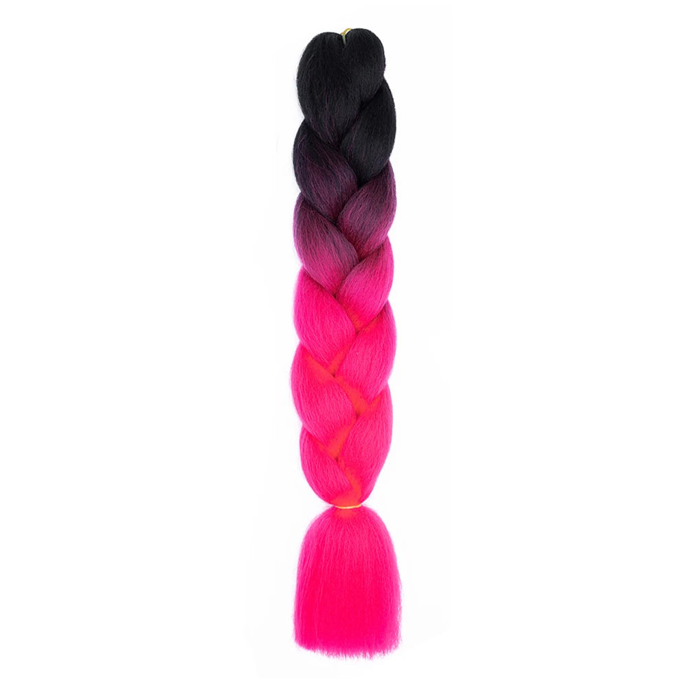 24 Inch Jumbo Braids Extensions – Synthetic Afro Ombre Kanekalon Hair for Children