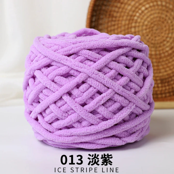 3pcs Ice-Striped Soft Thick Yarn – Handcrafted Yarn for Scarves, Hats, Slippers & DIY Projects