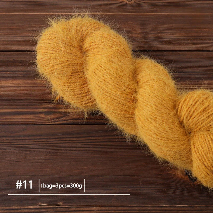 190g Colorful Gold Silk Acrylic Yarn – Medium-Thick Shiny Yarn for Bags, Cushions, Shoes & DIY Crafts