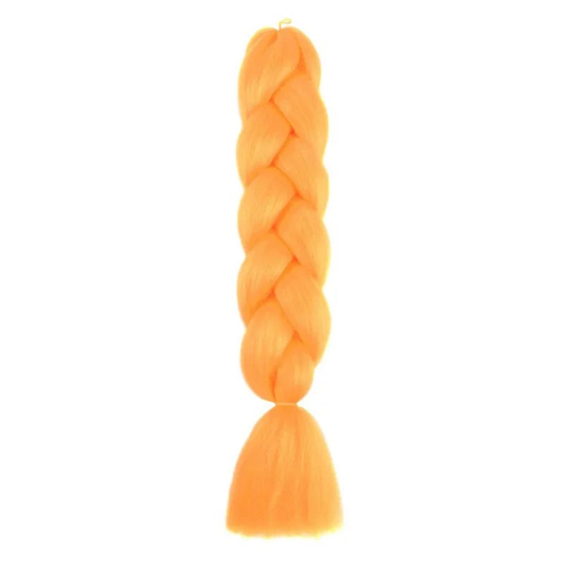 24 Inch Synthetic Jumbo Braiding Hair – Yaki Straight Box Braid Extensions for Dreadlocks & Twists