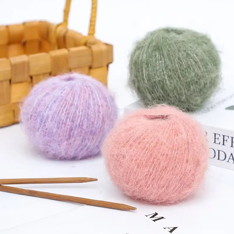 250g Long-Haired Mohair Yarn – Soft Fluffy Knitting Yarn for Sweaters, Scarves & Coats (10 Pieces/Bag)