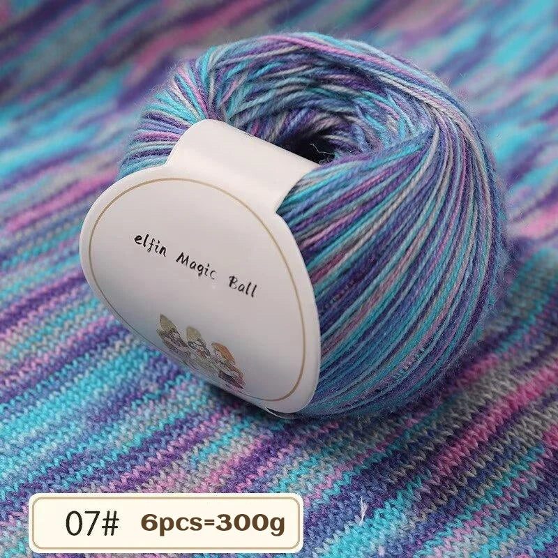 300g Premium Gradient Fine Wool Yarn – Soft Knitting & Crochet Yarn for Sweaters, Scarves, Hats & Shawls (DIY Craft Yarn Balls)
