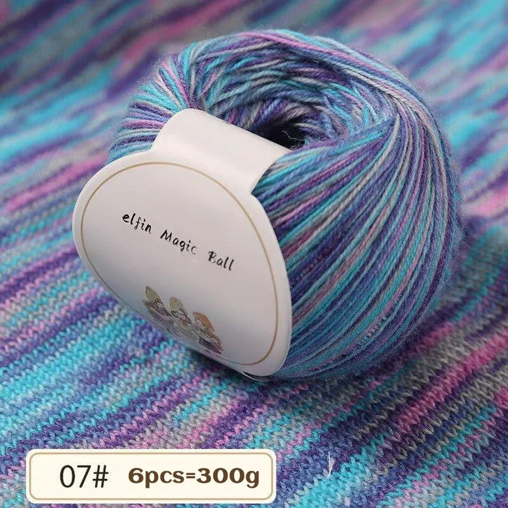 300g Premium Gradient Fine Wool Yarn – Soft Knitting & Crochet Yarn for Sweaters, Scarves, Hats & Shawls (DIY Craft Yarn Balls)