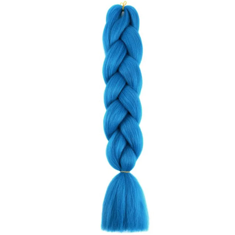 24 Inch Synthetic Jumbo Braiding Hair – Yaki Straight Box Braid Extensions for Dreadlocks & Twists