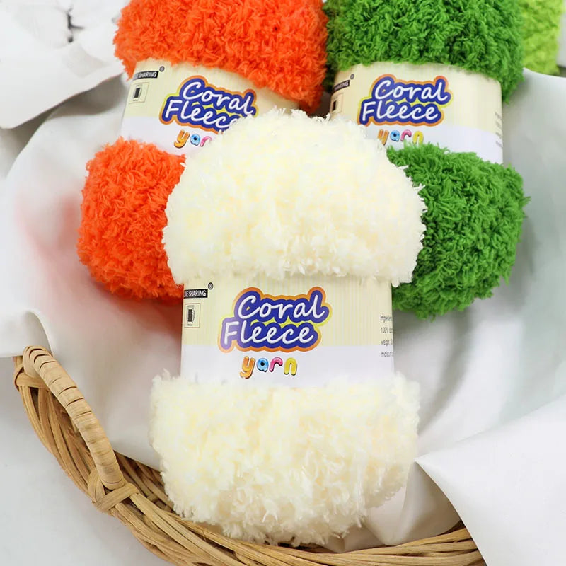 Soft Coral Yarn – Fluffy, Skin-Friendly Knitting Yarn for Sweaters, Scarves & DIY Winter Wearables