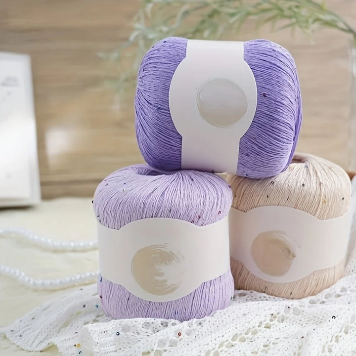 200g Colorful Sequin Yarn – Soft Knitting Yarn for Sweaters, Scarves & DIY Crafts (4 Pieces/Pack)