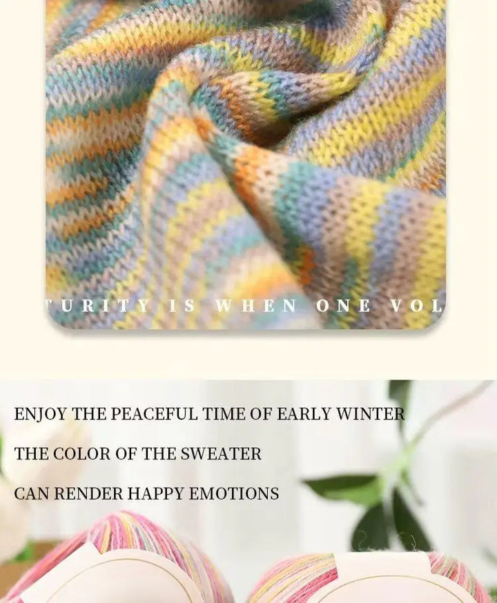 300g Premium Gradient Fine Wool Yarn – Soft Knitting & Crochet Yarn for Sweaters, Scarves, Hats & Shawls (DIY Craft Yarn Balls)
