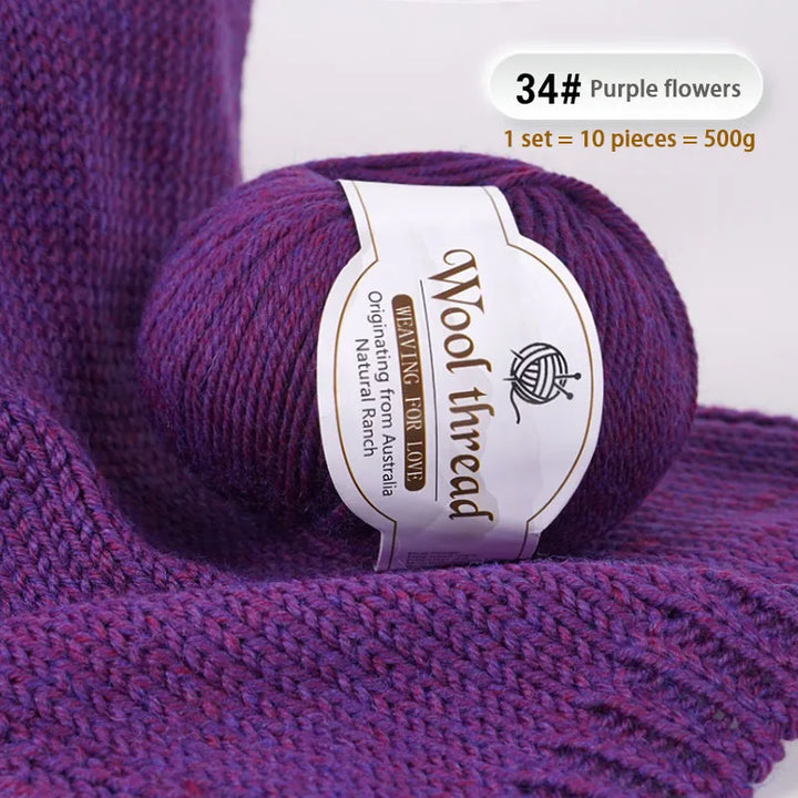 Rainbow Gradient Alpaca Wool Yarn – Medium Thick Knitting Yarn for Sweaters, Scarves, Shawls & DIY Crafts
