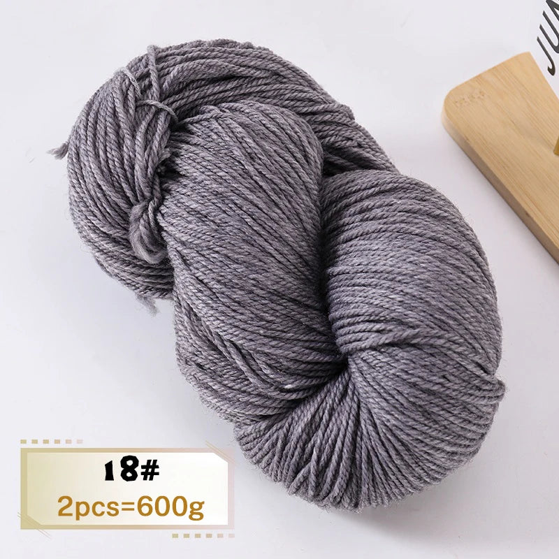 600g Thick Alpaca Wool Yarn Set (2 Pieces) – Premium Knitting Yarn for Sweaters, Scarves, Hats & DIY Crafts