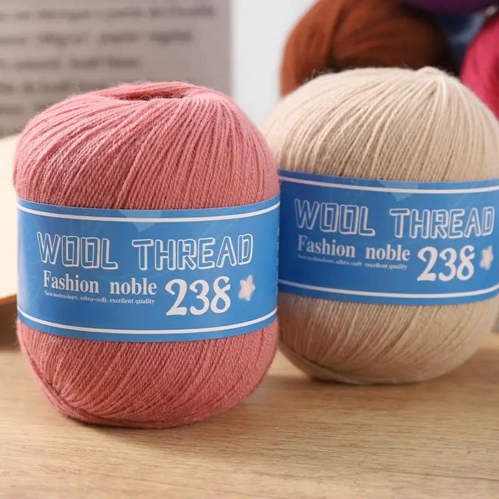 300g 238 Pure Wool Yarn (6 Pack) – High-Quality Knitting Yarn for Sweaters, Vests & Hats